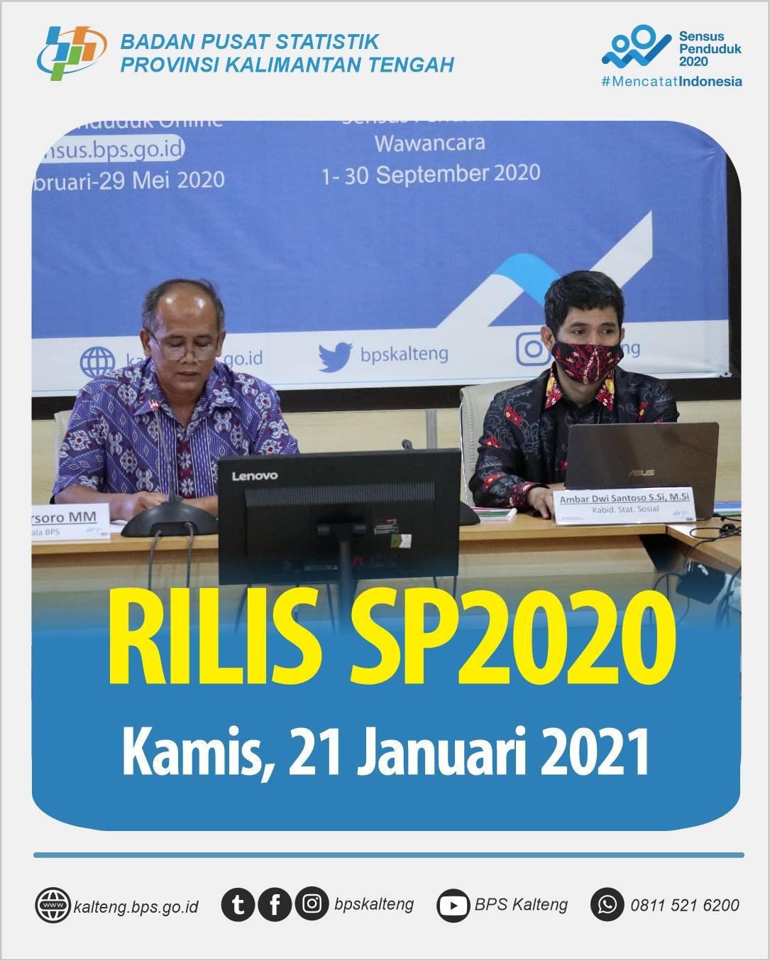 The results of the 2020 Kalimantan Tengah's Population Census (SP) released!