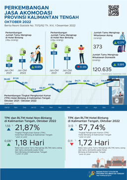 October 2022 The ROR For Star Hotels During October 2022 Reached 57.74 Percent And The Number Of Guests Staying Was 46,270 People