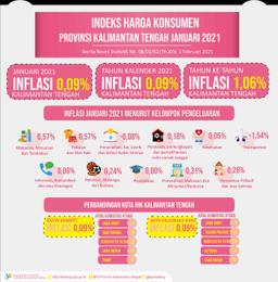 Januari 2021, Provinsi Kalimantan Tengah Mengalami Inflasi 0,09%