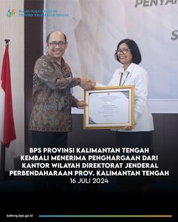 received an Award from the Regional Office of DJPb Central Kalimantan Province.