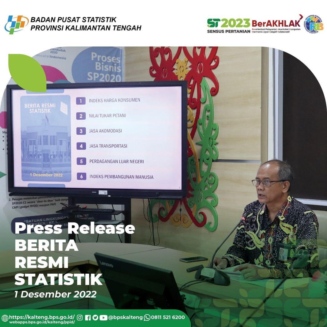 Press Release Berita Resmi Statistik Kalimantan Tengah 1 Desember 2022