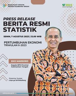 Press Release Berita Resmi Statistik Kalimantan Tengah 6 Agustus 2023