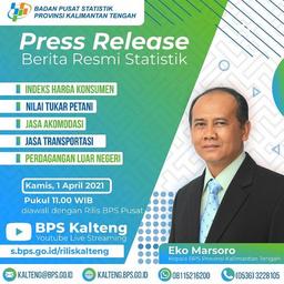 Pengumuman: Press Release Berita Resmi Statistik Kalimantan Tengah 1 April 2021