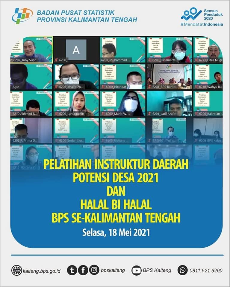 Pelatihan Instruktur Daerah Potensi Desa 2021 dan Halal Bihalal BPS Se-Kalimantan Tengah