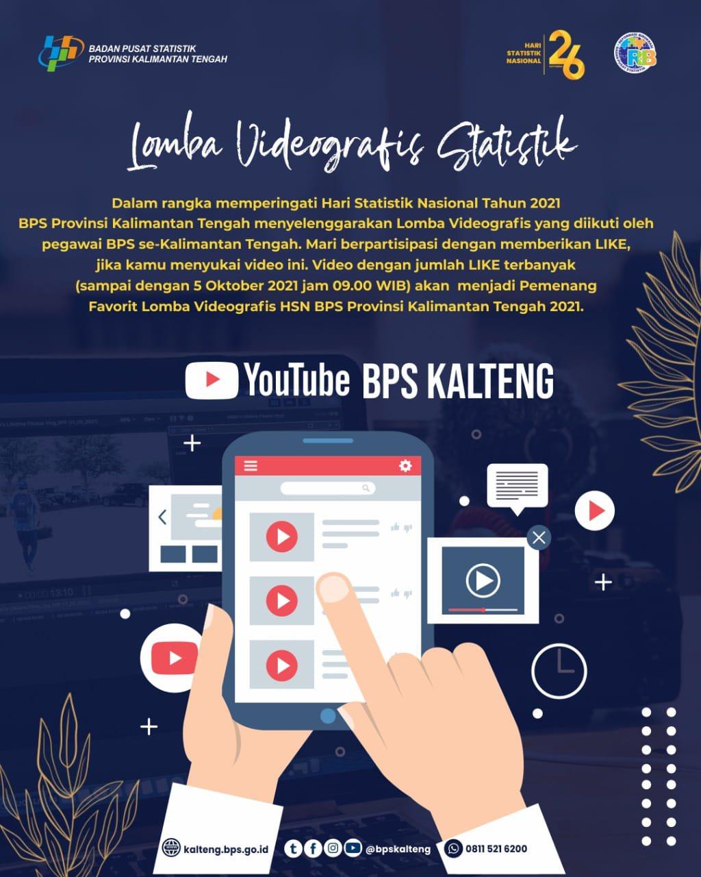 Lomba Videografis Statistik HSN 2021 BPS Provinsi Kalimantan Tengah