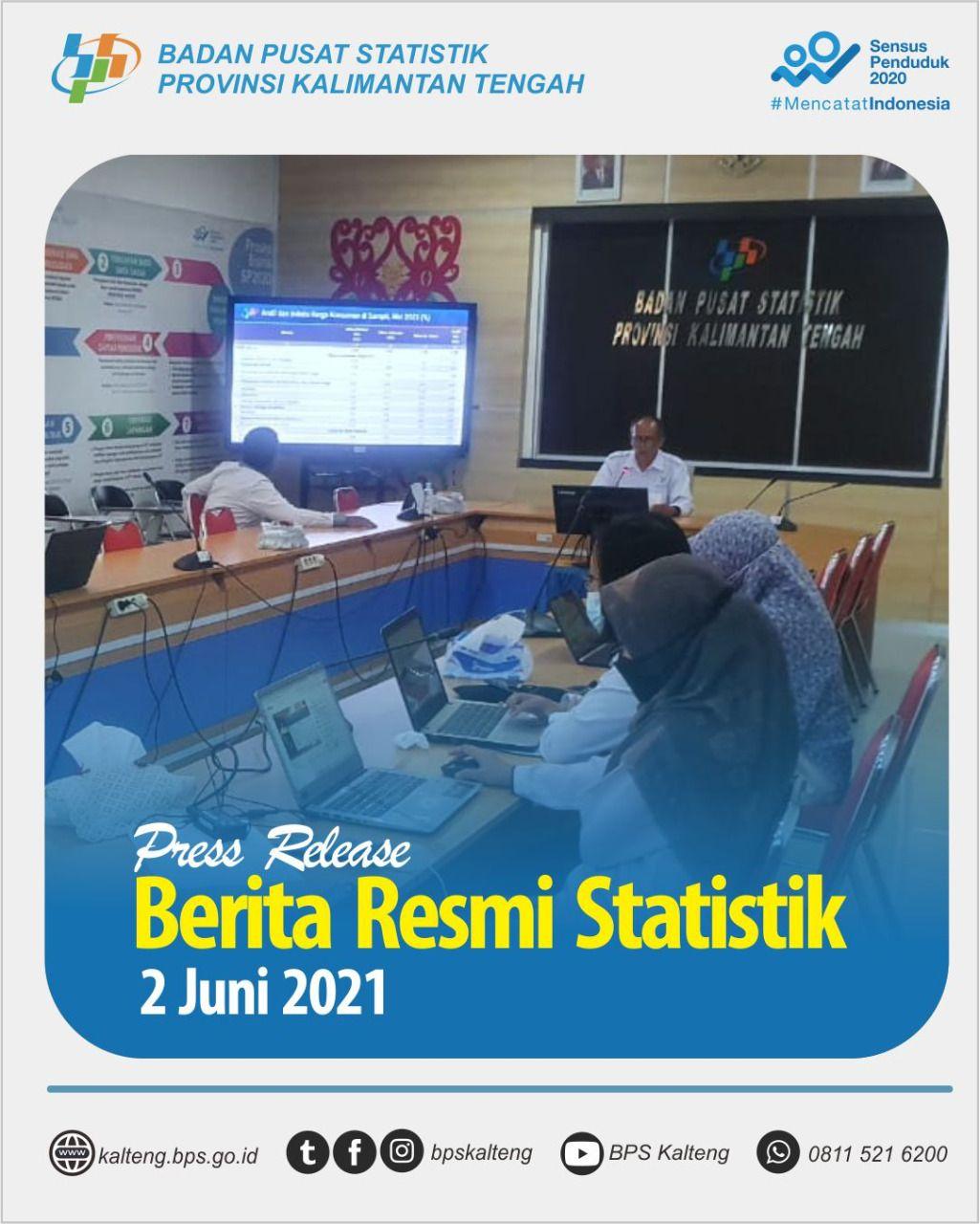 Kegiatan Press Release Berita Resmi Statistik Kalimantan Tengah 2 Juni 2021